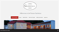 Desktop Screenshot of pension-gambrinus.de
