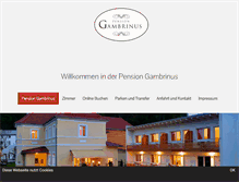 Tablet Screenshot of pension-gambrinus.de